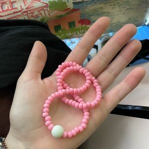 Pink beaded necklace